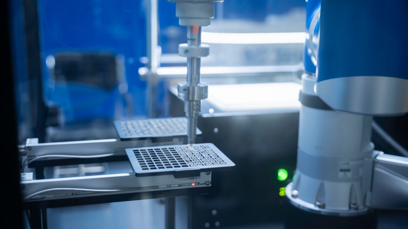 Robotic arm under development in a laboratory setting
